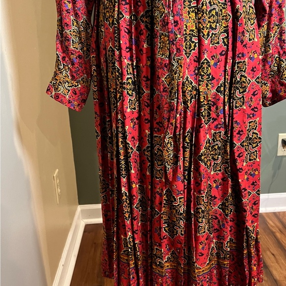 VTG Saks Fifth Avenue Evan Picone Red Paisley 80s Secretary Skirt Set READ - Picture 7 of 12